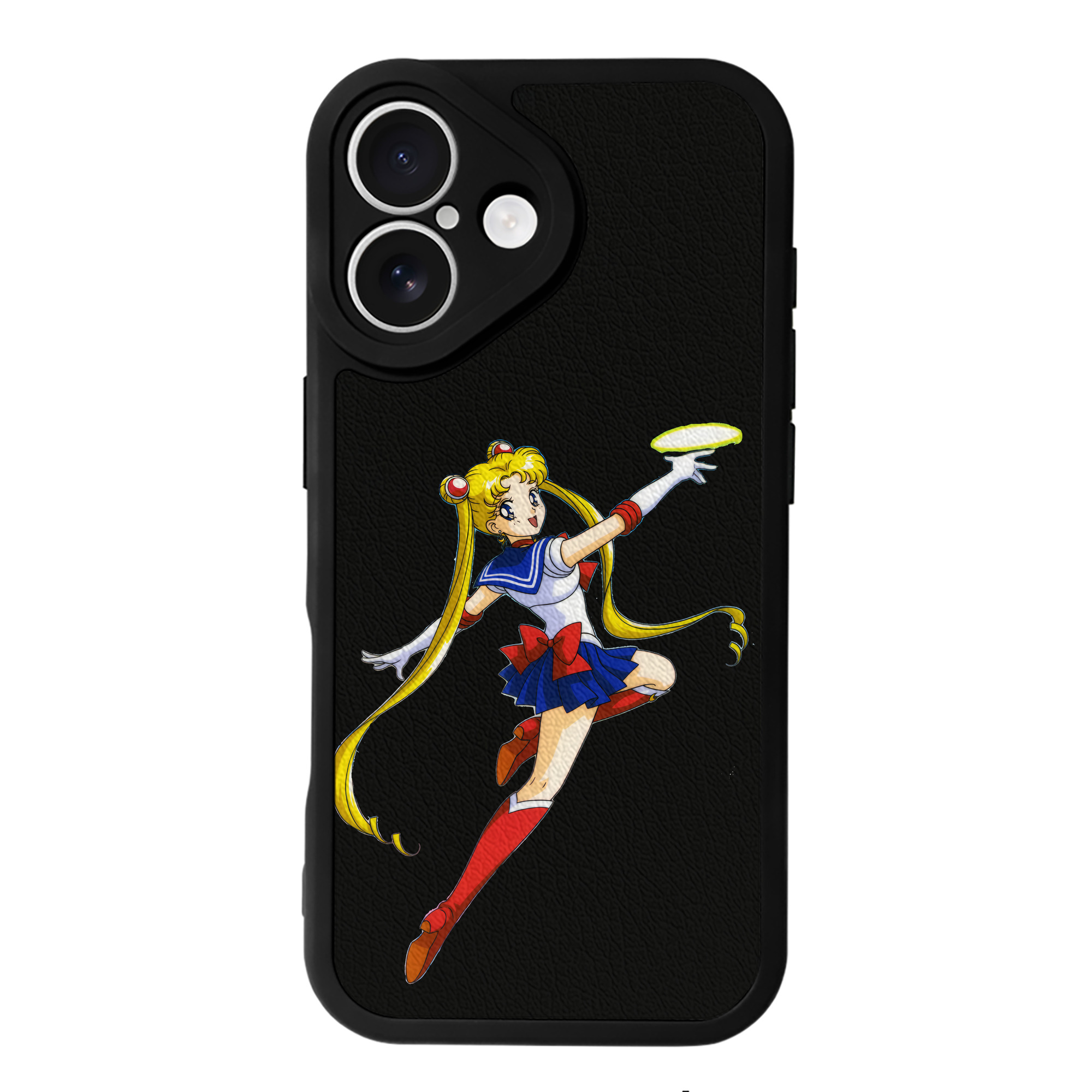 （画像用） 美少女戦士セーラームーン 月野 うさぎ つきの うさぎ Sailor Moon Tsukino Usagi 【iPhone 16シリーズ対応】シリコンスマホケース（レザー調） 材質：シリコン